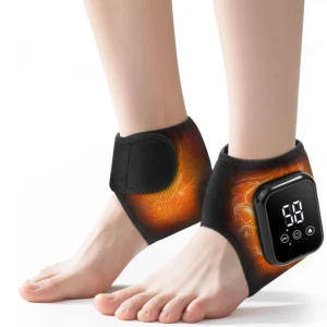 2pcs 3 Heating Levels Heated Ankle Brace with Vibration, USB Rechargeable Foot Heating Pad for Foot Massager, 3 Vibration Modes