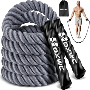 Weighted Jump Rope for Fitness, Heavy Skipping Rope for Men Women Kids, Home Gym Workout Equipment for Boxing Cardio