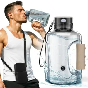 Hydrogen Water Bottle with Electrolytes Powder 1.5L 2400PPB Hydro Jug with 20Pcs Electrolyte Packets USB Rechargeable Travel Fr